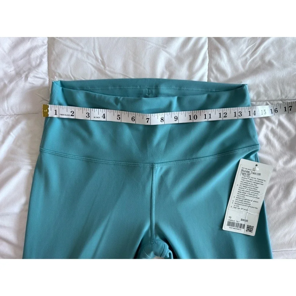 New Lululemon Size 10 Wunder Train HR Tight 28" TDLT Tide Teal Leggings SOLD OUT - Picture 4 of 9